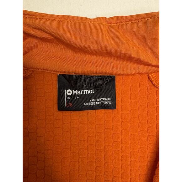 Men’s Marmot Orange Leconte Full Zip Fleece Size Large Excellent Condition - Picture 3 of 9